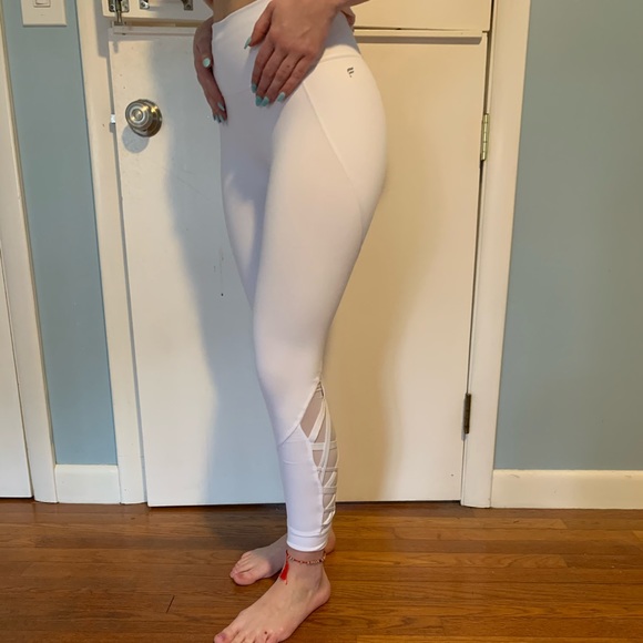 Fabletics Pants - White Fabletics crossed ankle leggings